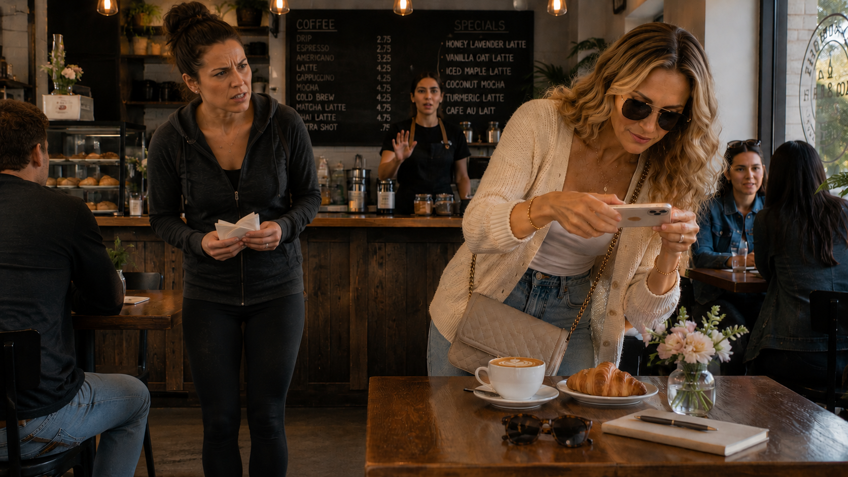 The Main Character, storyboard frame 2: Someone Else's Coffee